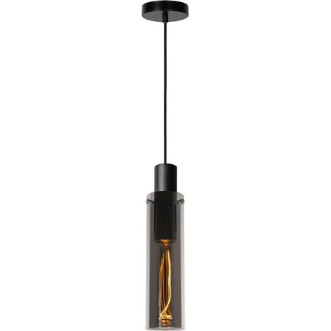 Lampada a sospensione Lucide Orlando nera E27 40W Ø10cm (1/5)