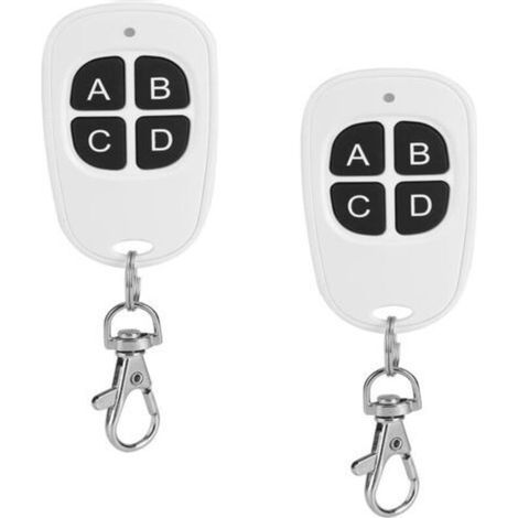 Universelle 4-Kanal-Fernbedienung (433 MHz) für Tor/Garage – Kompatibel mit dem Lerncode EV1527 – 2er-Pack drahtlose Sender (1/5)