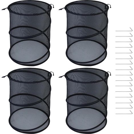 Plant Cover Net, Pop Up Cage, Garden Protection Enclosure, Breathable Mesh Fabric, Foldable Frame with Stakes, Ideal for Shielding Blueberry Bushes and Flowers, 33.02x33.02x50.04cm (1/5)