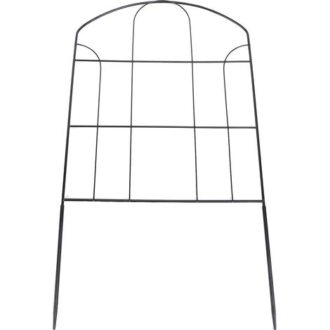 Clôture de jardin décorative, bordure arquée, panneau en fil métallique de fer, piquets de sol pour chiens et lapins, pour bordure de parterre de fleurs