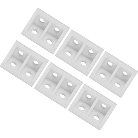 Renfort de Gousset D'Angle en Plastique, Blanc, 50 Supports (1/5)