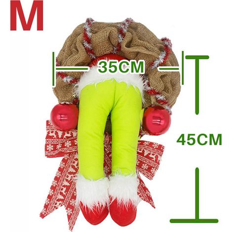Couronne de Noël volée - Décorations de Noël - Guirlande de jute pour portes, fenêtres et murs (1/5)