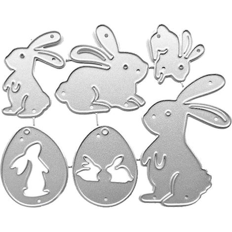 Hasen-Stanzschablone aus Metall für DIY-Scrapbooking-Alben, Papierkarten, Prägeformen und Dekorationen