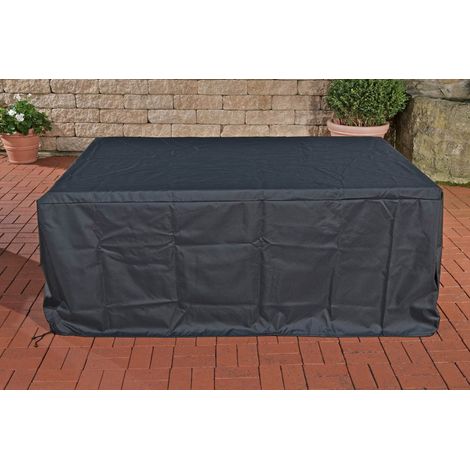 Funda 222x165x65 cm juego de salón esquinero Molde Negro
