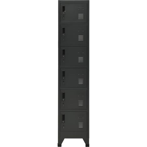 Maison Exclusive - Taquilla de acero gris antracita 38x40x180 cm (1/5)