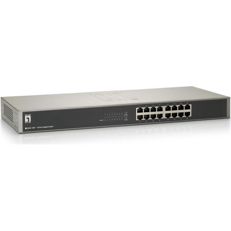 LevelOne GSW-1657 Non-géré Gigabit Ethernet (10/100/1000) Noir, Gris