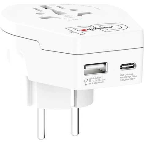 Adaptador USB-A/USB-C de 20 W con conexión a tierra para Europa (1/5)