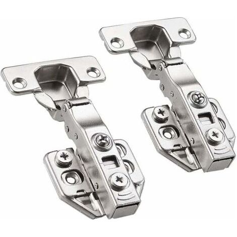 fermeture douce charnières pour placards 35 mm charnière porte placard 110 Degré Complètement Recouvrante charniere meuble avec vis d'installation, 1 paire (2 pièces) (1/4)