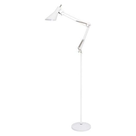 Lampada da Terra Design Moderno in Bianco con Braccio Snodato (1/2)