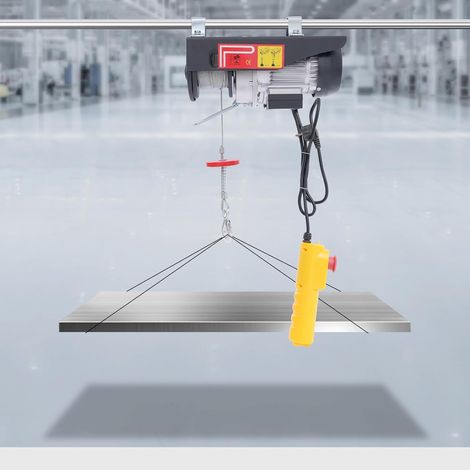 Treuil électrique - Palan à chaîne électrique - 250 kg - Charge maximale : 18 m - Hauteur de levage : 550 W - Pour garage, atelier, chantier, entrepôt, grues (1/5)