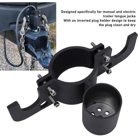 Support de Chaîne pour Attelage Robuste avec Clip pour Prise 7 Broches, Rangement Câble Remorque (1/4)