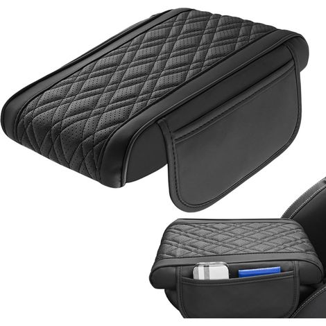 Coussin d'accoudoir de voiture - Imperméable - En cuir synthétique - Pour console centrale - Avec bande élastique - Résistant aux rayures - Pour camion, SUV (1/5)