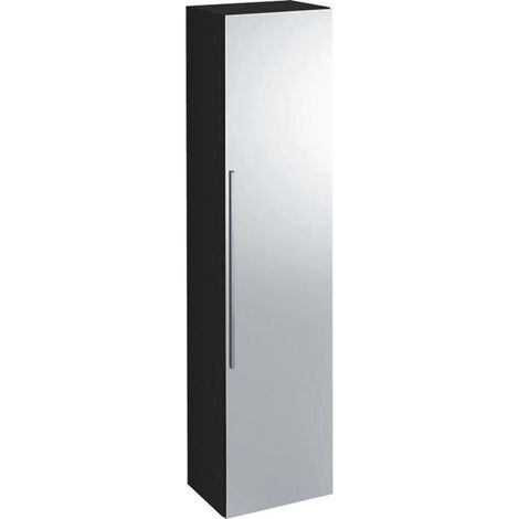 Colonne haute Geberit iConavec une porte et miroir extérieur: Largeur 36cm, Hauteur 150cm, Profondeur 31.7cm, Gris velouté / Laqué mat