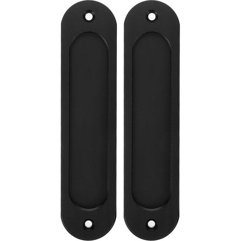 Poignées de porte encastrées YARNOW en alliage d'aluminium noir (1/5)