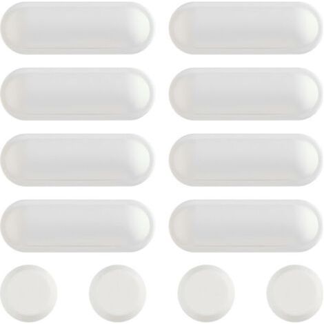 Pack of 20 Shockproof Toilet Seat Stoppers, 12.5 x 19 mm, White, for Bathroom Installation. (1/5)
