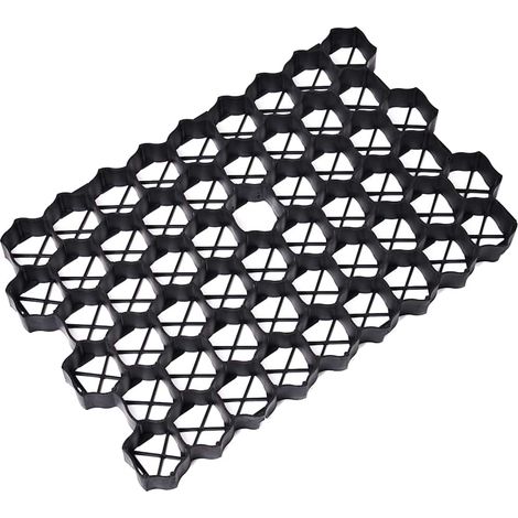 Rejillas para césped 16 unidades plástico negro 60x40x3 cm vidaXL