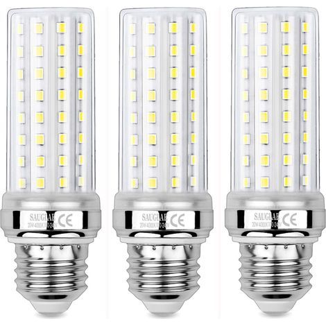 3 Pièces Ampoules de Maïs LED 20W, Équivalent 150W Ampoule Incandescente, 2300LM, 4000K Blanc Neutre, Ampoules à E27 Vis Edison (1/5)