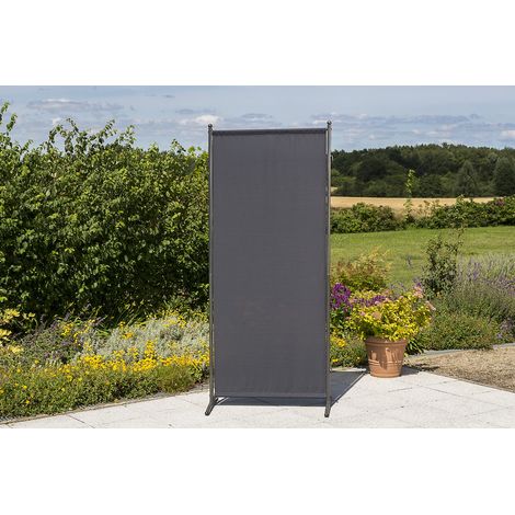 Sichtschutz grau 82x190cm Stahl/Textil