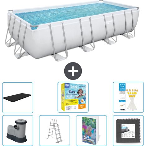 Bestway Power Steel Rechteckig - 549x274x122 cm - 8-teilig S607