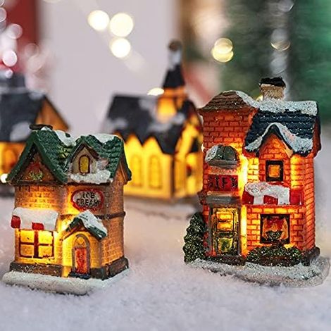 Lot De 4 Guirlandes Lumineuses Miniatures 50 Cm – Pour Maison De Poupée, Décoration De Noël, Accessoires Lutins