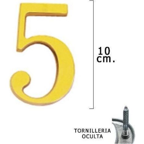 FPLUS numero de laton 100mm. "5" blister , - Medida: 10 cm.
- Incluye tornillos.
- Tornilleria oculta.
- Blister 1 pieza.
- Fácil instalación.
- Ideal para: casas, puertas, portale