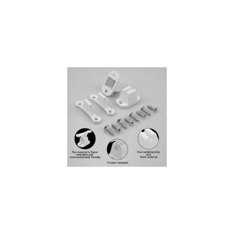 Kit de 2 piezas de plástico blanco para retención de puertas de caravanas, bloque exterior para puertas de autocaravanas con tornillos y pestillos, accesorios para bloques de puertas de caravanas y au