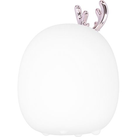 Petite lampe en silicone forme cerf dessin animé avec contrôle tactile LED veilleuse rechargeable USB pour maison chambre (1/5)