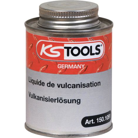 Kstools – Solution vulcanisante pour pneu – Colle avec solvant – Pinceau incorporé – Contenance 250 ml – Outil du mécanicien
