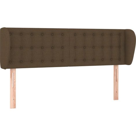 Maison Exclusive - Testiera ad Orecchio Marrone Scuro 147x23x78/88 cm in Tessuto