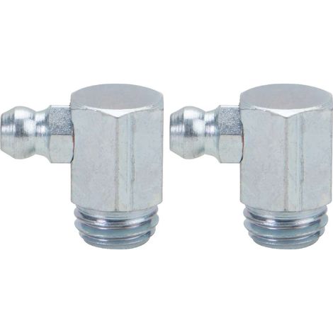2x graisseur M10x1,5 angle 90° embout graissage pompe à graisse manuelle hydraulique tracteur engin agricole tractopelle