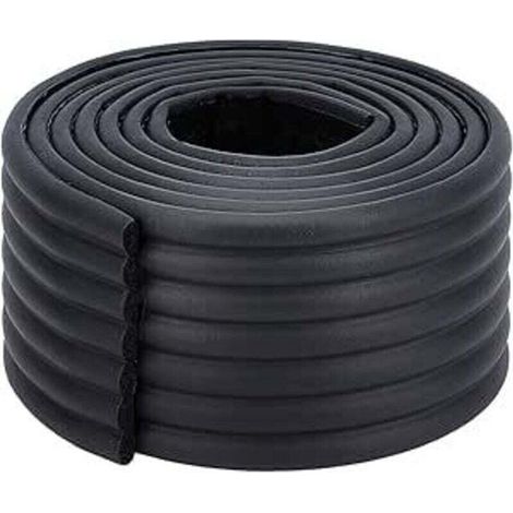 Universelle Schaumstoffrolle, 200 cm x 80 mm x 8 mm, verdickter, stoßdämpfender Sicherheitsschaumstoff für Baby-/Kindersets. Vielseitiger Aufprallschutz, weich und flexibel, Schwarz, Schwarz-Crezuo (1/3)