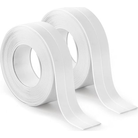2 pièces Plinthe souple autoadhésive PVC 22 mm – 3.2 mètre, Blanc (1/5)