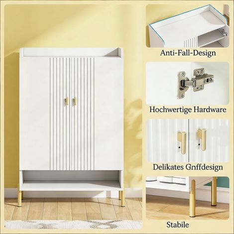 Armoire à chaussures ultra-plate moderne, meuble organiseur de rangement pour chaussures (1/4)