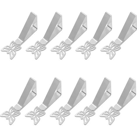 10 pinzas de mariposa de acero inoxidable – para interior/exterior – fiestas/camping – accesorio práctico – diseño elegante – duraderas (1/5)