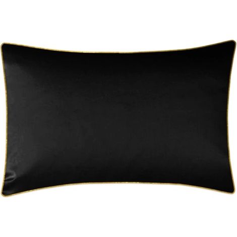 Federa per cuscino Maro Home nera con bordo dorato 50x60 (1/5)