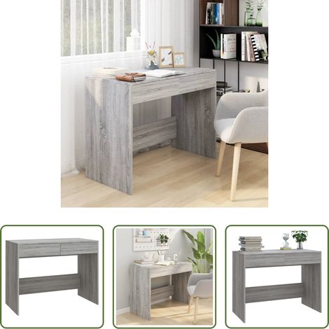 vidaXL Schreibtisch Wohnzimmer - Schreibtisch Grau Sonoma 101x50x76,5 cm Holzwerkstoff (1/5)
