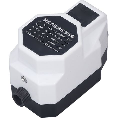 Pompe de surpression étanche IP56, 100 W, hauteur de refoulement de 13 m, pompe de circulation d'eau 24 V pour usage domestique, prise UE 100-240 V (1/5)