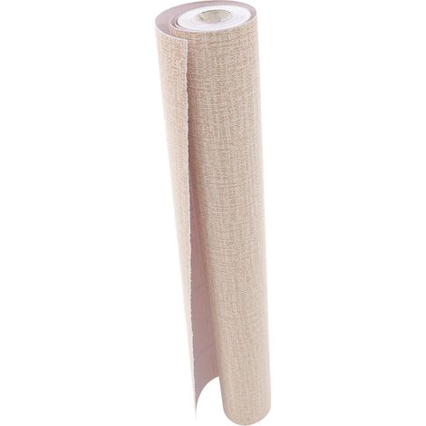 Papier Peint Auto Adhesif Mural Effet Lin Kaki PVC pour Mur (1/5)