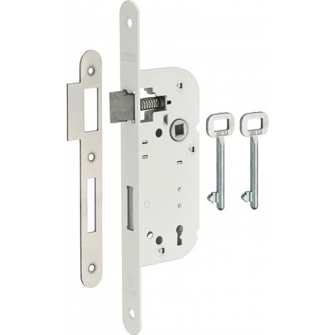 Thirard – Serrure à 3 gorges 80mm x 30mm x 20mm – Sécurité renforcée – Livrée avec 3 clés – Compatible portes standard