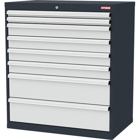 STIER Schubladenschrank 7 Schubladen 900 x 575 x 1020mm 80kg Belastung (1/2)