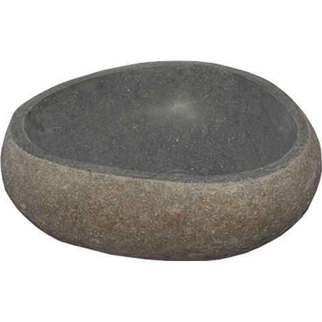 Lave-mains pierre naturelle BAIN 30 à 39 cm - 39x35x15 cm - Kayu Meuble (1/5)