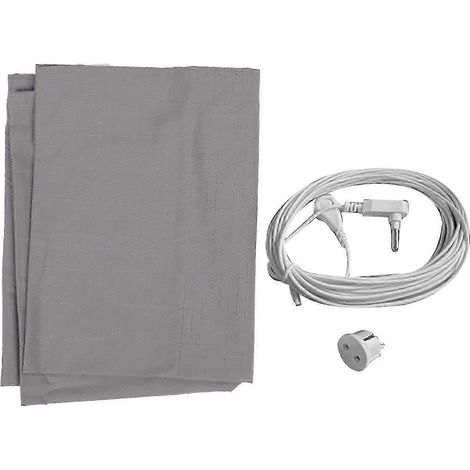 Une taie d'oreiller avec fil de terre intégré améliore la qualité du sommeil. Tissu en fibres d'argent, taie d'oreiller conductrice, prise européenne, design intelligent. (1/5)
