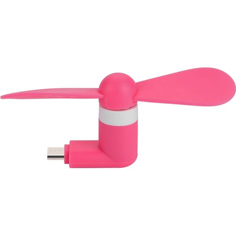 Extrem leiser, tragbarer USB-Ventilator für Android-OTG-Smartphones – Mini-Micro-USB-Ventilator – Rosarot (1/5)