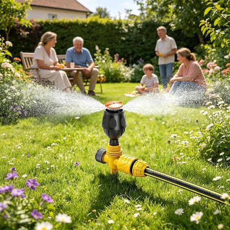 Arroseur de jardin, arroseur rotatif adapté aux potagers, aux pelouses et aux espaces extérieurs idéal pour les particuliers, les passionnés de jardinage et les professionnels de l'aménagement paysa (1/5)
