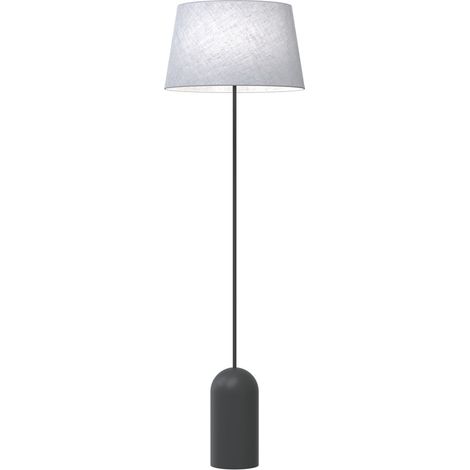 Lampadaire Pearl noir/gris abat-jour E27 15W Emibig (1/5)