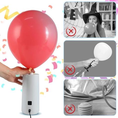 Bomba eléctrica，Tamaño mini para facilitar el transporte，Bomba eléctrica para globos de modelado，Negro (1/5)
