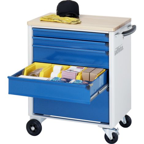 Chariot à outils Rau avec 5 tiroirs hêtre LxPxH 700x500x860mm (1/5)
