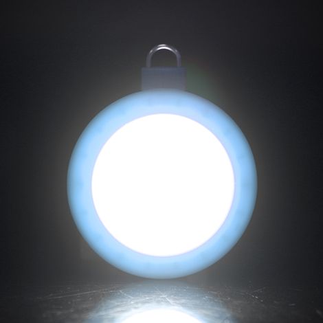 Mini COB LED Superhelle runde Campinglampe Outdoor-Nachtlampe mit Haken (Blau) (1/5)