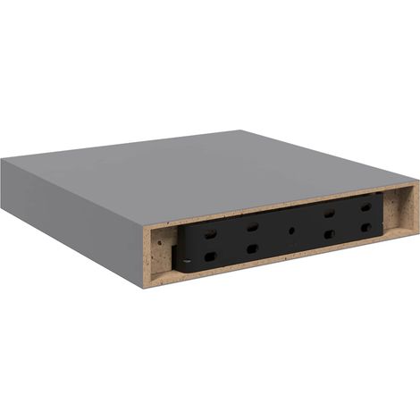 Maison Exclusive - Schweberegal Grau 23x23,5x3,8 cm MDF (1/5)