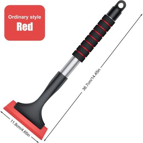 HOXILEELEOGrattoir à glace - MOMOTOU - Rouge - Poignée ergonomique - Multifonction - 36,7 cm (1/4)